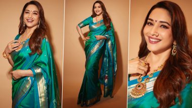 Diwali 2023 Fashion: Madhuri Dixit's Paithani Saree Is Perfect Pick for the Festive Season (View Pics)