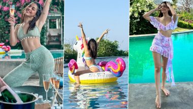 Alaya F's Vacation Is All About Poolside Glam and Pizza Floatie Lounging! Actress Turns Up the Heat in Sizzling Bikinis and Chic Co-Ord Sets (View Pics)