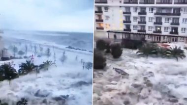Sochi Storm: Widespread Flooding Wreaks Havoc in Russia's Largest Resort City; Railway Tracks Damaged, High-Rise Buildings Inundated (Watch Videos)