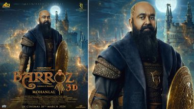 Barroz Release Date: Mohanlal's Upcoming Film to Arrive in Theatres on March 28, 2024; Check Out Impressive New Poster!