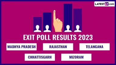 Exit Poll 2023 Results by ABP-CVoter, Aaj Tak-Axis My India Live Streaming: Watch Assembly Election Result Prediction for Rajasthan, Madhya Pradesh, Telangana, Chhattisgarh and Mizoram