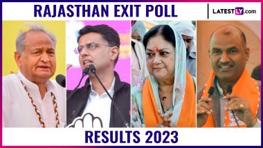 Rajasthan Exit Poll Results 2023: Exit Polls Predict Advantage BJP in State, Congress Too in Sweepstakes to Form Government