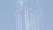 Indian Air Force Organises &lsquo;Air Show&rsquo; at IAF Station in Ambala as Part of Platinum Jubilee Celebration of SQN 5 (Watch Videos)