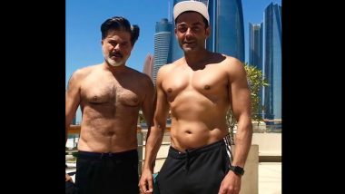 Anil Kapoor Shares Shirtless Photo With Bobby Deol, Actor Says ‘Animal Ka Baap and Animal Ka Enemy Posing’ (View Pic)