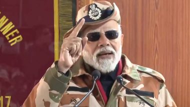 Diwali 2023: 'For Me, the Festival is Where Our Security Forces Are', Says PM Narendra Modi as He Celebrates Deepawali With Soldiers in Himachal Pradesh’s Lepcha (Watch Video)