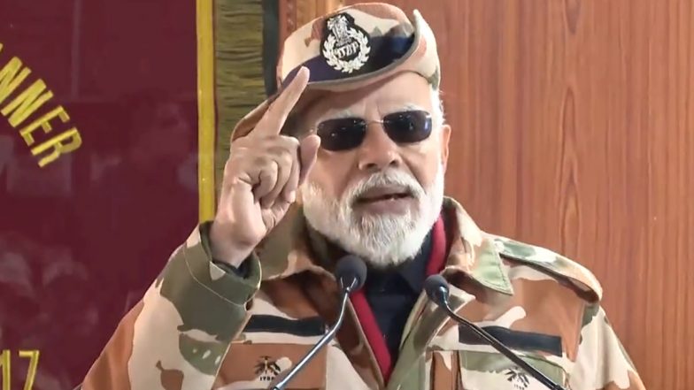 Diwali 2023: 'For Me, the Festival is Where Our Security Forces Are', Says PM Narendra Modi as He Celebrates Deepawali With Soldiers in Himachal Pradesh’s Lepcha (Watch Video)