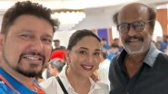 Madhuri Dixit Shares Photo With Rajinikanth Ahead of India vs Aus World Cup Finals, Fondly Recalls &lsquo;Uttar Dakshin&rsquo; Memories!