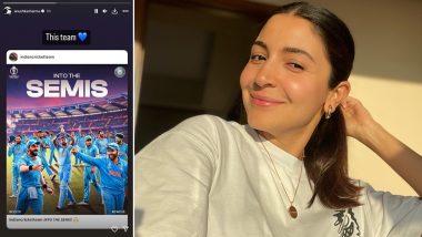 Anushka Sharma Congratulates Team India for Securing a Spot in the Semi-Finals of 2023 World Cup (View Pic)