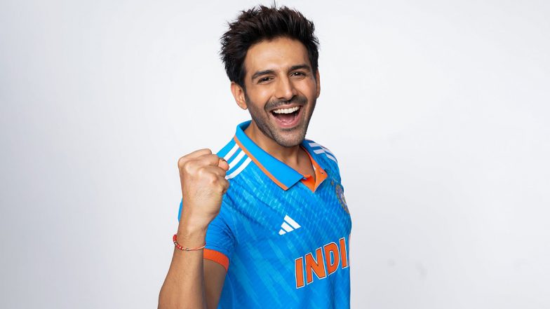 ICC Cricket World Cup 2023: Kartik Aaryan Wears Blue Jersey To Support Team India (View Pics)