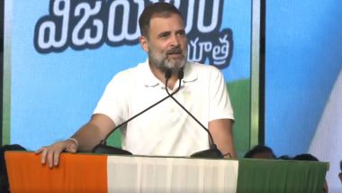 Telangana Assembly Election 2023: Rahul Gandhi Takes Dig at BJP Over OBC CM Promise, Says ‘You Get 2% Votes Here, How Are You Going to Do It?’ (Watch Video)