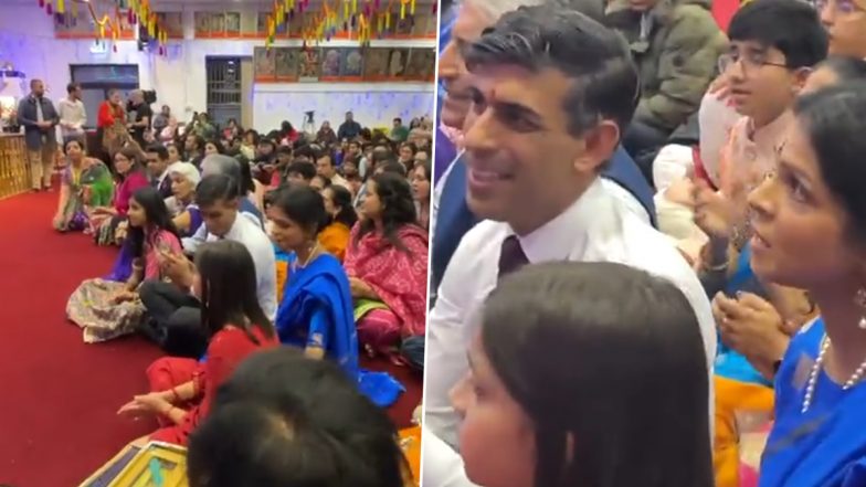 Rishi Sunak, Wife Akshata Murthy Sing Mahatma Gandhi's Favourite Bhajan 'Raghupati Raghav Raja Raam' During Diwali Celebrations, Video Goes Viral