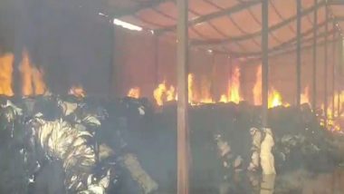 Rajasthan Fire: Massive Blaze Guts Transport Warehouse in Jodhpur, No Fatalities Reported