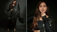 Sonakshi Sinha Is Diwali Party Ready in Black Sequin Skirt With Detachable Pallu Worth Rs 20K (View Pics)