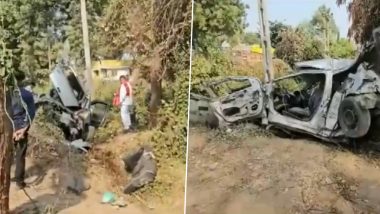 Gandhinagar Road Accident: Five Dead in Mishap at Randheja-Pethapur Highway (Watch Video)