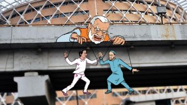 Telangana Assembly Elections 2023: Congress Displays CM K Chandrasekhar Rao, AIMIM Chief Asaduddin Owaisi As Puppets in PM Narendra Modi’s Hands