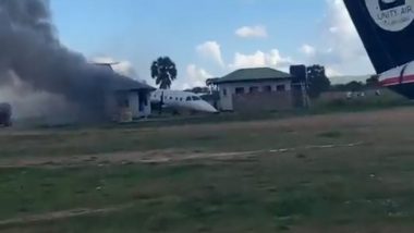 Tanzania Plane Crash: Two Embraer EMB-120 Brasilia Planes Damaged in Separate Accidents in Single Day, No Injuries Reported; Video of Crash Surfaces