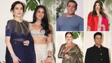 Manish Malhotra’s Diwali Bash Photos: Nita Ambani, Aishwarya Rai Bachchan, Salman Khan, Rekha and Other B-Town Celebs Radiate Glamour at the Festive Extravaganza (Watch Videos)