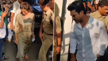 Telangana State Assembly Elections 2023: Power Couple Ram Charan and Upasana Konidela Arrive To Cast Their Votes in Hyderabad (Watch Video)