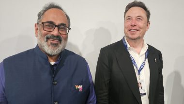 Rajeev Chandrasekhar Meets Elon Musk at AI Safety Summit 2023, Finds Out X Onwer's Son With Shivon Zilis Has 'Chandrasekhar' as His Middle Name (See Pic)