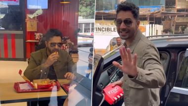 Varun Dhawan's Fans Slam Paparazzi for Interrupting Bawaal Actor’s Lunch at KFC (Watch Video)