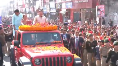 Uttarakhand CM Pushkar Singh Dhami Holds Road Show in Haldwani to Commemorate Success of Silkyara Tunnel Rescue Operation (Watch Video)