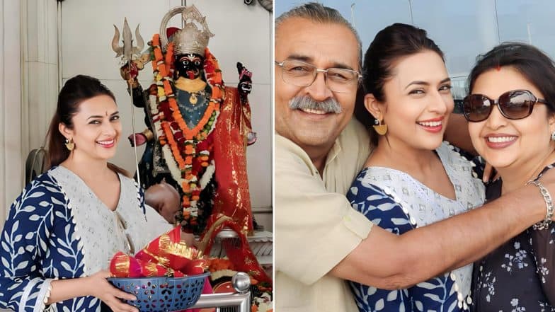 On Kartiki Ekadashi, Divyanka Tripathi Visits Kaali Temple, Wishes Fans on the Auspicious Occasion (View Pics)