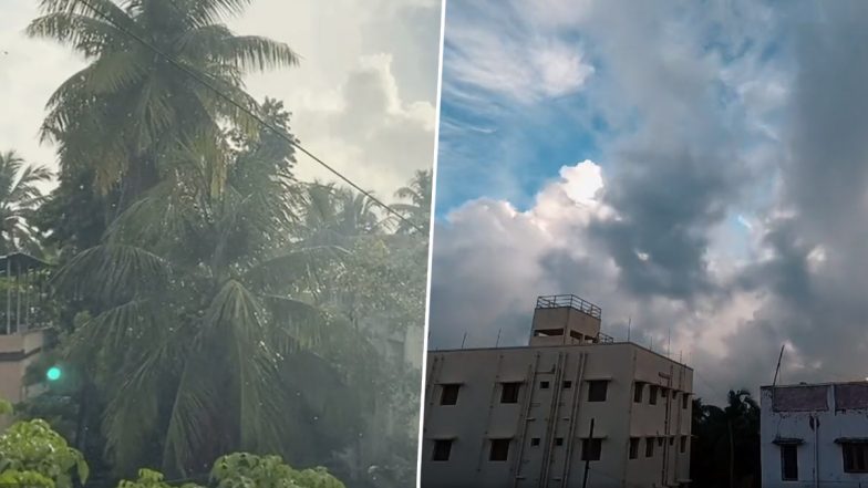 Chennai Rains: Light to Moderate Morning Showers Witnessed in Tamil Nadu’s Capital City, Elated Residents Drop Pics and Videos