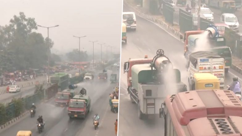 Delhi Air Pollution: EDMC Deploys Anti-Smog Gun at Anand Vihar to Control Dust (Watch Video)