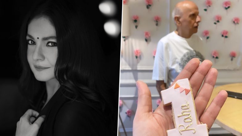 Pooja Bhatt Shares Heartwarming Photos of Dad Mahesh Bhatt from Niece Raha’s First Birthday Bash (View Pics)