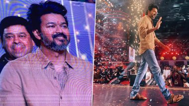 Leo Success Meet: Casually-Dressed Thalapathy Vijay Makes A Stylish Entry Waving at Fans (View Pics & Video)