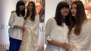Aishwarya Rai Bachchan and Daughter Aaradhya Twin in White as the Duo Steps Outside on the Actress&rsquo; Birthday (Watch Video)