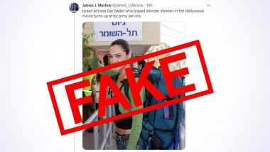 Gal Gadot Joined Israeli Military Service Amid Israel-Hamas War? Old Photo of 'Wonder Woman' Goes Viral With Fake News