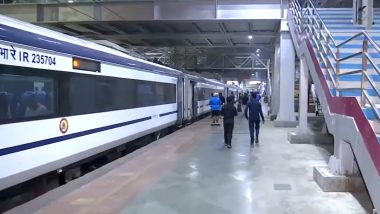 ICC Cricket World Cup 2023 Final Special Train: Indian Railways Starts Special Vande Bharat Between Mumbai to Ahmedabad for India vs Australia Cricket Match (Watch Video)