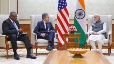 PM Narendra Modi Meets US Secretary of State Antony Blinken and US Secretary of Defence Lloyd Austin (See Pics)