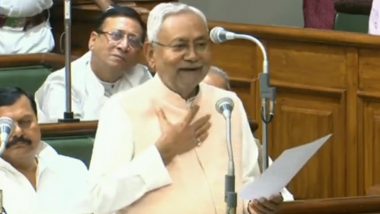 'Sex Education' in Bihar Assembly: CM Nitish Kumar Repeats Controversial Remarks on Birth Control and Girl Education in Legislative Council (Watch Video)