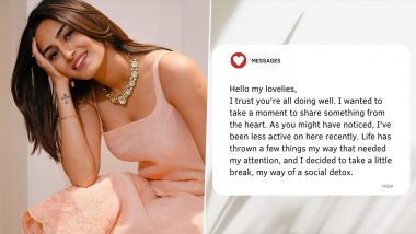 Erica Fernandes Thanks Fans for Understanding As She Takes Social Media Detox, Says, ‘I Have Been Busy With Other Things’