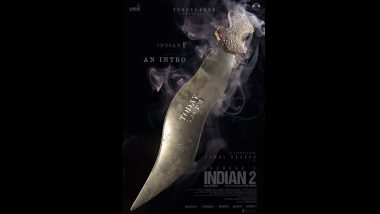 Indian 2: Intriguing New Poster of Kamal Haasan-Shankar's Film Features Senapathy's Infamous Golden Dagger, Intro Teaser To Be Unveiled at THIS Time! (View Pic)