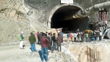 Uttarakhand Tunnel Collapse: Heavy Auger Machine Airlifted From Delhi To Speed Up Efforts To Rescue 40 Labourers Trapped in Silkyara Tunnel of Uttarkashi (Watch Video)