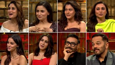 Koffee With Karan Season 8: New Promo Reveals Fresh Pairs Kareena Kapoor-Alia Bhatt, Kajol-Rani Mukerji, Ananya Panday- Sara Ali Khan and Ajay Devgn-Rohit Shetty Gracing the Show (Watch Video)