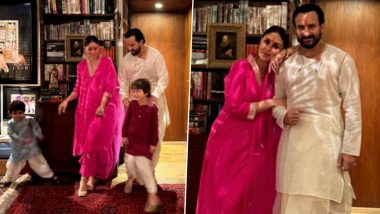 Kareena Kapoor and Saif Ali Khan Struggle to Get Perfect Diwali Pics With Sons Taimur and Jeh!