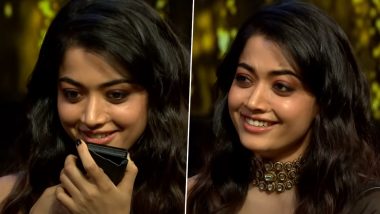 Animal Actress Rashmika Mandanna Blushes As She Gets a Phone Call From Rumoured BF Vijay Deverakonda on Unstoppable With NBK (Watch Video)