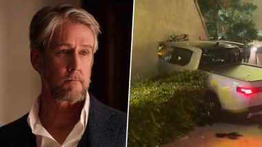 Succession Star Alan Ruck Involved in Four-Vehicle Collision Resulting in Truck Crashing into Pizzeria – Minor Injuries Reported (Watch Video)