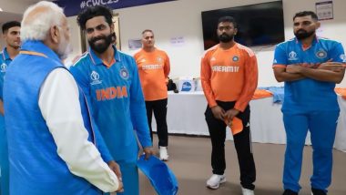 Ravindra Jadeja Grateful for Fan Support, Inspired by Indian PM Narendra Modi’s Dressing Room Visit After ICC Cricket World Cup 2023 Heartbreak