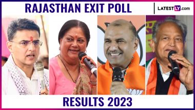 Rajasthan Exit Poll 2023 Results by Today’s Chanakya: Edge to Congress in Neck-and-Neck Contest With BJP; Check Seat-Wise Details