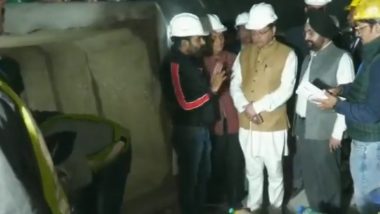 Uttarkashi Tunnel Collapse Update: Almost 52 Metres Drilling Done, Breakthrough Expected at Around 57 Metres, Says Uttarakhand CM Pushkar Singh Dhami (Watch Video)
