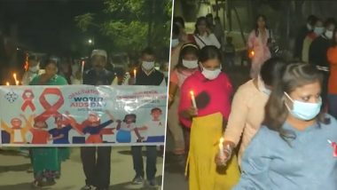 West Bengal: Sex Workers Hold Candle March in Memory of People Who Lost Their Lives Due to HIV, AIDS in Siliguri (Watch Video)