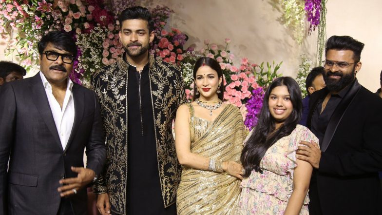 Chiranjeevi Graces Varun Tej and Lavanya Tripathi's Grand Wedding Reception in Hyderabad (View Pics)