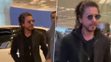 Shah Rukh Khan's Humble Airport Moment Wins Hearts as He Patiently Waits for Security Check; Fans Applaud the Superstar’s Down-to-Earth Gesture (Watch Video)