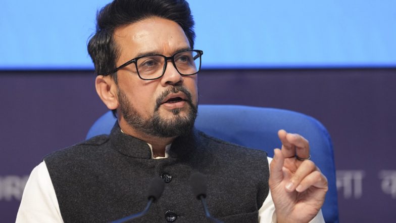 Congress Divides People on the Basis of Caste, Religion and Community Like Britishers To Come to Power, Says Union Minister Anurag Thakur (Watch Video)