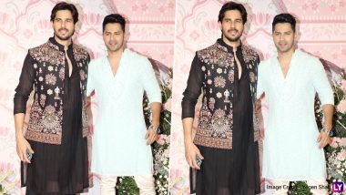 Student of the Year Stars Sidharth Malhotra and Varun Dhawan Reunite at Producer Ramesh Taurani's Diwali Celebration (Watch Video)